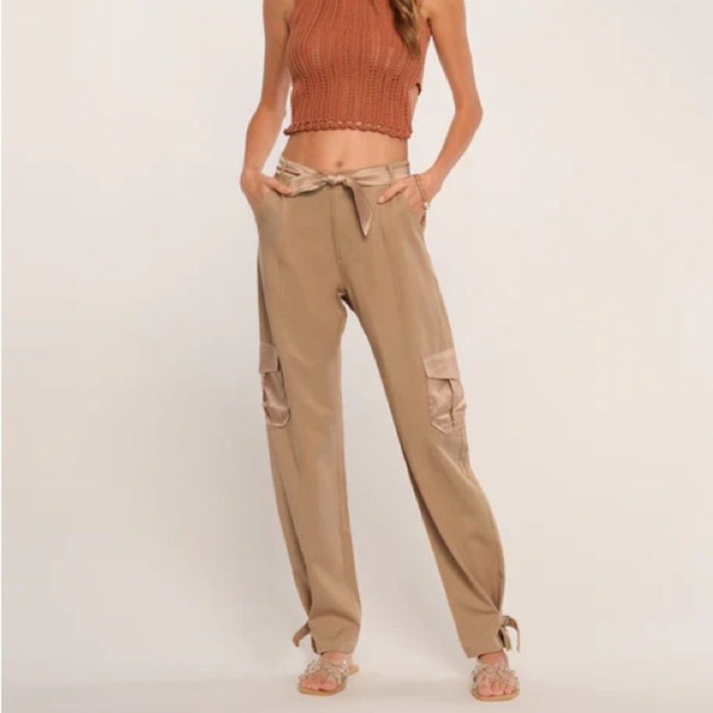 Heartloom Ginger Ankle Jogger Cargo Utility Pants with Belt Women's Large New